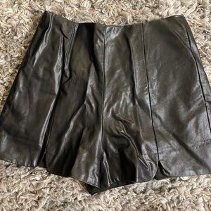 Leather shorts